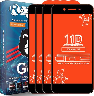 Roxel Edge To Edge Tempered Glass for VIVO Y53(Pack of 4)