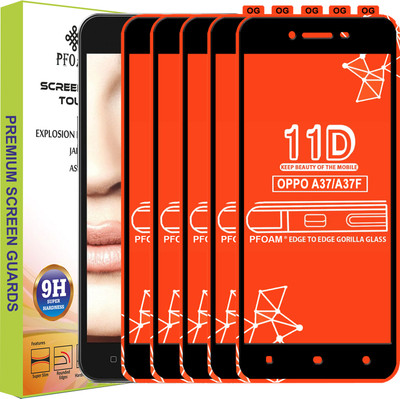 PFOAM Edge To Edge Tempered Glass for Oppo A37(Pack of 5)