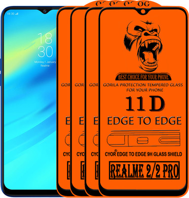 CYOR Edge To Edge Tempered Glass for Realme 2 Pro(Pack of 4)