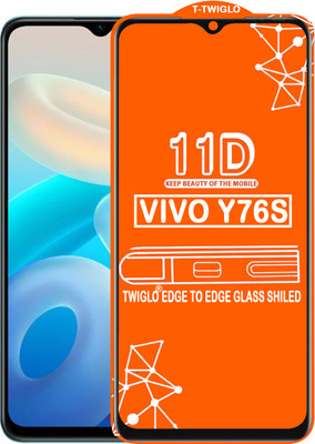 TWIGLO Edge To Edge Tempered Glass for VIVO Y76S(Pack of 1)