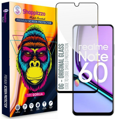 Shoppitzzo Edge To Edge Tempered Glass for Realme Note 60|Note 60X|Note 50(6.74 Inch) Millitary Grade-Gorilla Tempered Glass Screen Protector-Full Screen Coverage-Edge to Edge-9H Hardness-With Easy Installation Kit(Pack of 1)