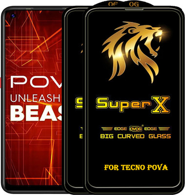 PFOAM Edge To Edge Tempered Glass for TECNO POVA(Pack of 2)