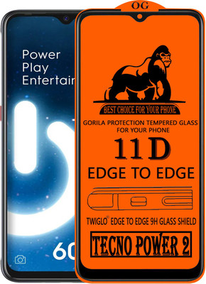 TWIGLO Edge To Edge Tempered Glass for TECNO POWER 2(Pack of 1)