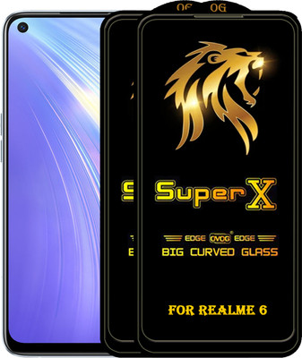 PFOAM Edge To Edge Tempered Glass for REALME 6(Pack of 2)
