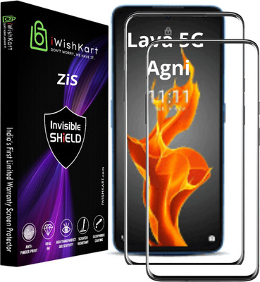 iWishKart Edge To Edge Tempered Glass for Lava 5G Agni(Pack of 2)