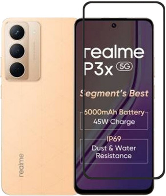 DMJHP Edge To Edge Tempered Glass for Realme P3x 5G(Pack of 1)