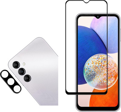Ten To 11 Edge To Edge Tempered Glass for Samsung Galaxy M14 5G, Samsung Galaxy M14 5G with Rear Camera Lens Guard(Pack of 2)