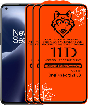 DeepzHub Edge To Edge Tempered Glass for OnePlus Nord 2T 5G(Pack of 3)