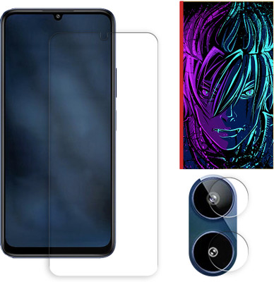 SOMTONE Edge To Edge Tempered Glass for Lava Storm Lite 5G Tempered Glass Screen Protector | Anti-Scratch | Edge to Edge Full Coverage | 9H Hardness ( 1 FRONT SCREEN GUARD + 1 CAMERA LENS PROTECTOR + 1 FREE BACK EMBOSSED SKIN002 )(Pack of 1)