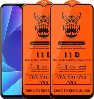 Forego Edge To Edge Tempered Glass for Vivo Y93(Pack of 2)