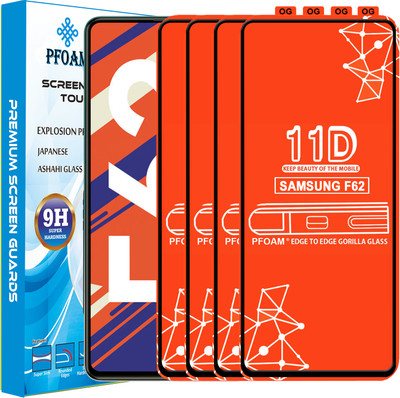 PFOAM Edge To Edge Tempered Glass for SAMSUNG GALAXY F62(Pack of 4)