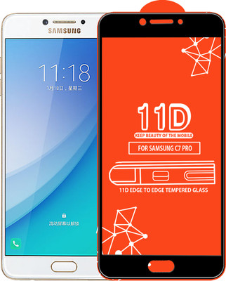 Roxel Edge To Edge Tempered Glass for Samsung Galaxy C7 Pro(Pack of 1)