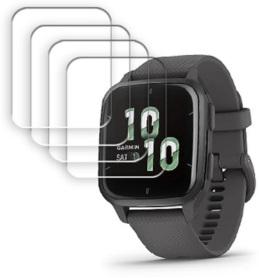SOMTONE Edge To Edge Tempered Glass for Garmin Venu Sq 2 1.3 inch SMARTWATCH SCREEN GUARD(Pack of 4)