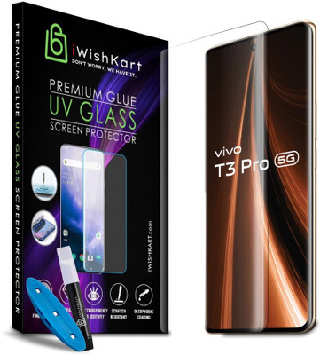 iWishKart Edge To Edge Tempered Glass for vivo T3 Pro 5G, vivo T3 Pro, TG_Pk1, Military grade Edge to Edge gorilla glass(Pack of 1)