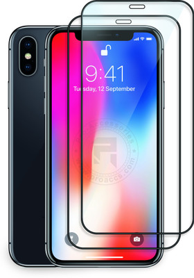 PROACCS Edge To Edge Tempered Glass for Apple iPhone XS(Pack of 2)