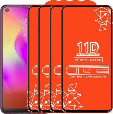 Qyist Edge To Edge Tempered Glass for Tecno Spark 6 Pro(Pack of 4)