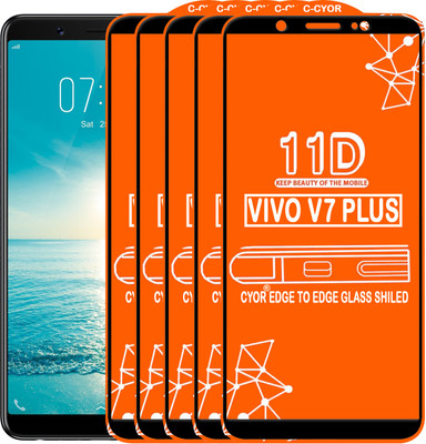 CYOR Edge To Edge Tempered Glass for VIVO V7 Plus(Pack of 5)