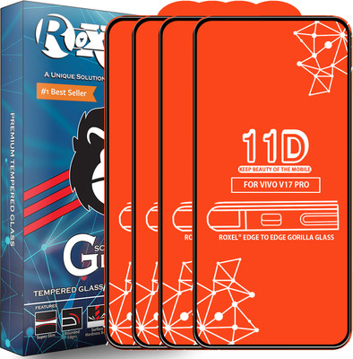 Roxel Edge To Edge Tempered Glass for Vivo V17 Pro(Pack of 4)