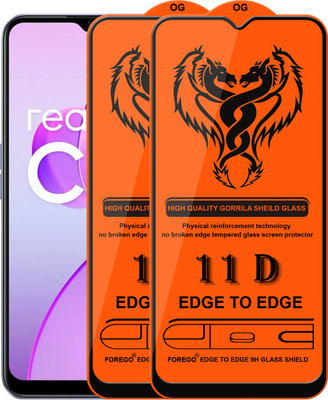 HQ Protection Edge To Edge Tempered Glass for Realme C31(Pack of 2)