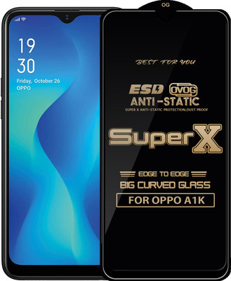 Qyist Edge To Edge Tempered Glass for OPPO A1K(Pack of 1)