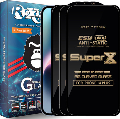 Roxel Edge To Edge Tempered Glass for IPHONE 14 PLUS(Pack of 3)