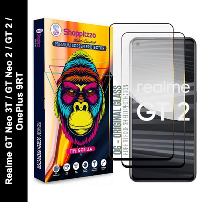 Shoppitzzo Edge To Edge Tempered Glass for realme GT Neo 3T|GT Neo 2|GT 2|OnePlus 9RT(Pack of 2)