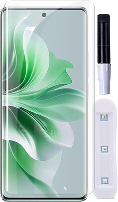 mobinix Edge To Edge Tempered Glass for Oppo F27 Pro Plus 5G, Oppo Reno 12 5G, Oppo Reno 11 5G, Oppo Reno 11 Pro 5G, Full Adhesive UV Curved Screen Guard, Case Friendly with installation kit & Guide(Pack of 1)