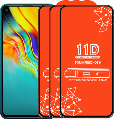 Qyist Edge To Edge Tempered Glass for Infinix Hot 9(Pack of 3)