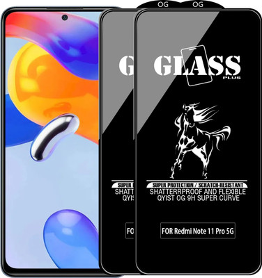 Qyist Edge To Edge Tempered Glass for REDMI NOTE 11 PRO 5G(Pack of 2)