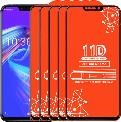 Qyist Edge To Edge Tempered Glass for Asus Zenfone Max M2(Pack of 5)