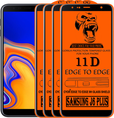CYOR Edge To Edge Tempered Glass for SAMSUNG J6 PLUS(Pack of 4)