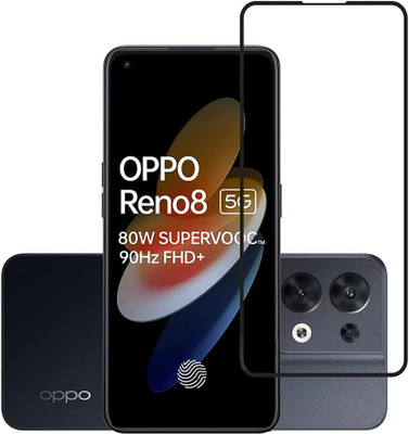 EITANSHA CREATION Edge To Edge Tempered Glass for Oppo Reno 8 5G, Reno 8 Lite 5G(Pack of 1)