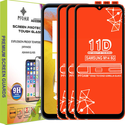 PFOAM Edge To Edge Tempered Glass for SAMSUNG GALAXY M14 5G(Pack of 4)