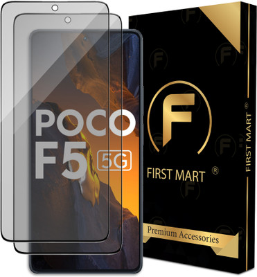 FIRST MART Edge To Edge Tempered Glass for Poco F5 5G, Matte Finish Glass(Pack of 2)