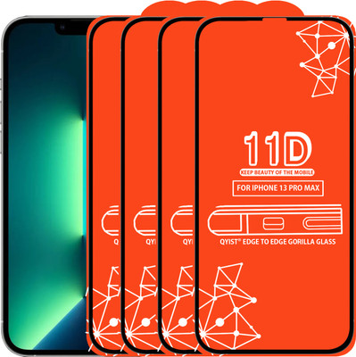 Qyist Edge To Edge Tempered Glass for Iphone 13 Pro Max(Pack of 4)