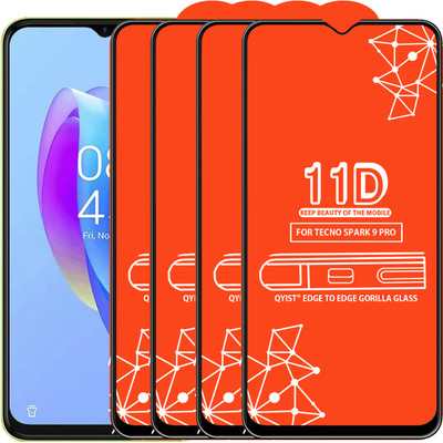 Qyist Edge To Edge Tempered Glass for Tecno Spark 9 Pro(Pack of 4)