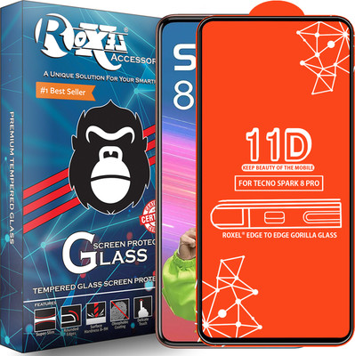 Roxel Edge To Edge Tempered Glass for Tecno Spark 8 Pro(Pack of 1)