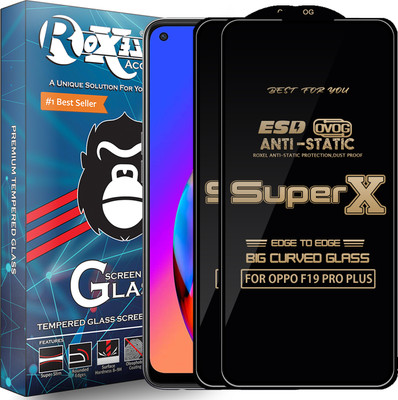 Roxel Edge To Edge Tempered Glass for OPPO F19 PRO PLUS(Pack of 2)
