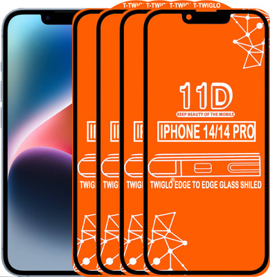 TWIGLO Edge To Edge Tempered Glass for IPHONE 14(Pack of 4)