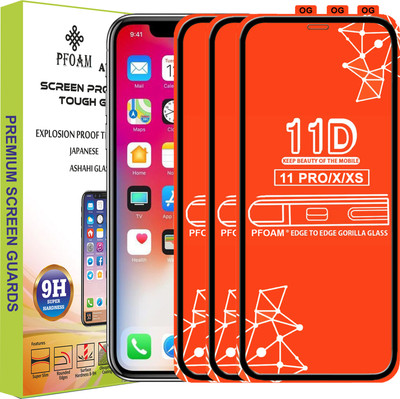 PFOAM Edge To Edge Tempered Glass for APPLE IPHONE 11 PRO(Pack of 3)