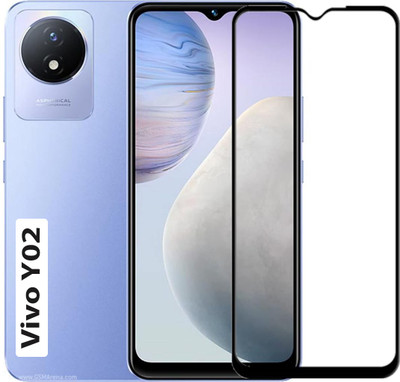 iCopertina Edge To Edge Tempered Glass for Vivo Y02(Pack of 1)