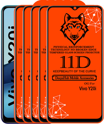DeepzHub Edge To Edge Tempered Glass for vivo Y20i(Pack of 5)