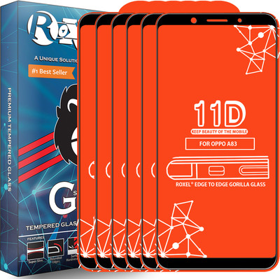 Roxel Edge To Edge Tempered Glass for Oppo A83(Pack of 6)