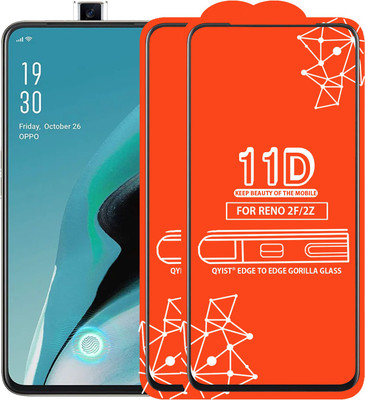 Qyist Edge To Edge Tempered Glass for Oppo Reno2 F(Pack of 2)