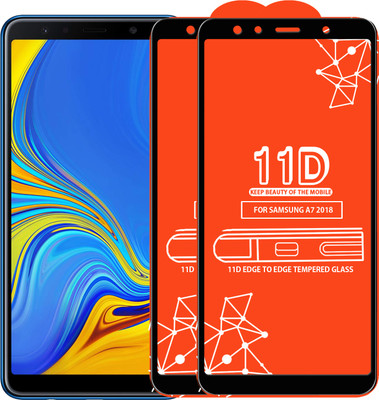 Roxel Edge To Edge Tempered Glass for Samsung Galaxy A7 2018 Edition(Pack of 2)
