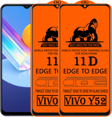 TWIGLO Edge To Edge Tempered Glass for VIVO Y52(Pack of 2)