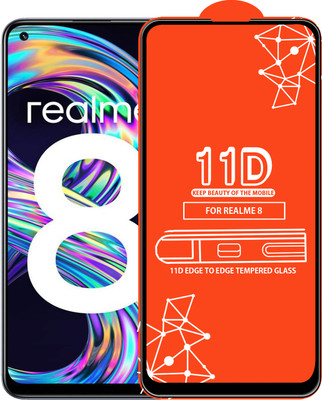 Qyist Edge To Edge Tempered Glass for Realme 8(Pack of 1)