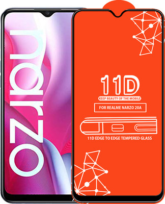 Roxel Edge To Edge Tempered Glass for Realme Narzo 20A(Pack of 1)
