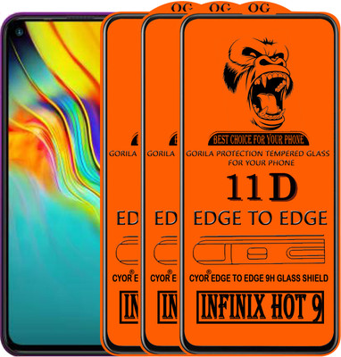 CYOR Edge To Edge Tempered Glass for INFINIX HOT 9(Pack of 3)