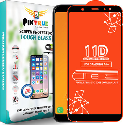PikTrue Edge To Edge Tempered Glass for Samsung Galaxy A6 Plus(Pack of 1)